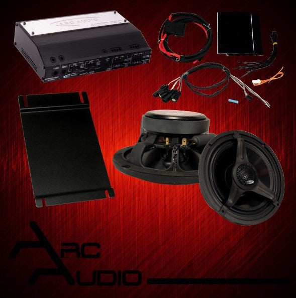 Arc Audio Harley Complete Audio Kit - 4 Ch Amp / MOTOCX6 Speakers - HD '14 - up